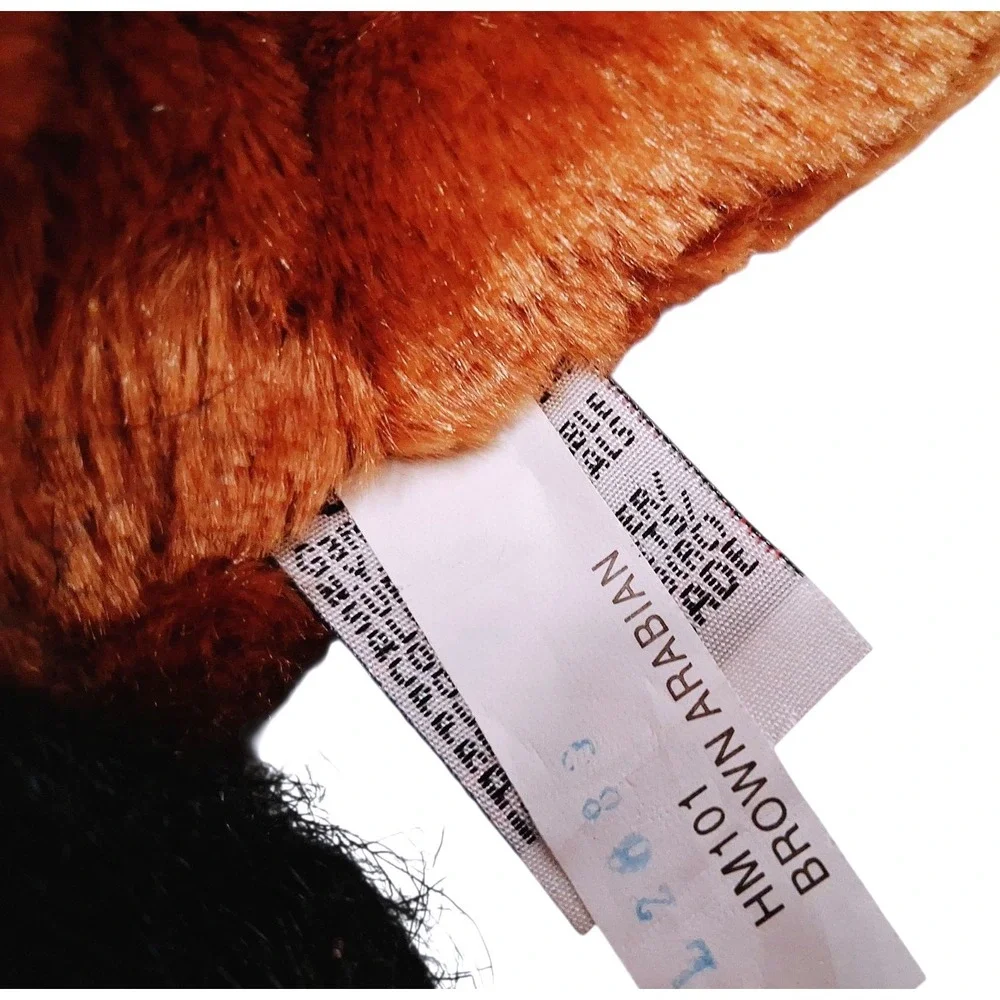 Webkinz Ganz Brown Horse Plush‎ Toy Stuffed Animal Pink Striped Shirt Button Up